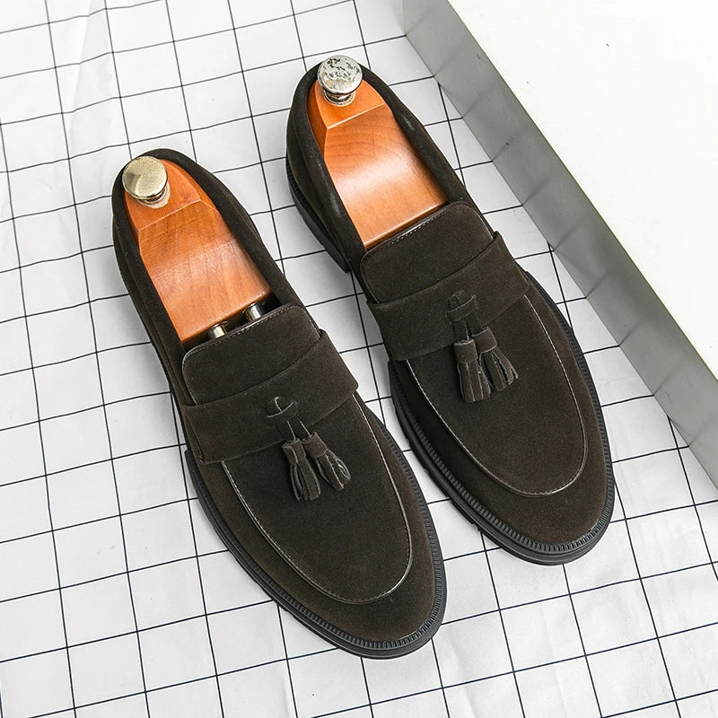 Hot Selling Soft Soled Comfortable Loafers Europe America Massage Soles Men's Commuting Work Shoes Party Men's Formal Shoes